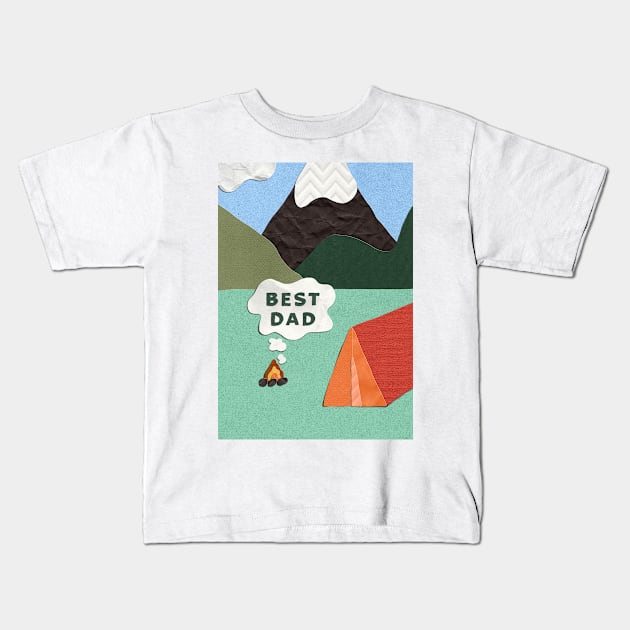 Camping With Dad Kids T-Shirt by Cascade Patterns